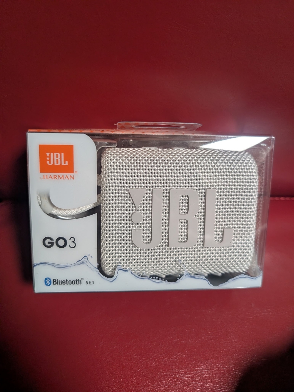 JBL GO 3 Portable Bluetooth Speaker - Silver White
